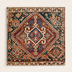 Qashqai Khorjin  Antique Fars Persian Bag Face Print Wood Wall Art Gallery Image 1