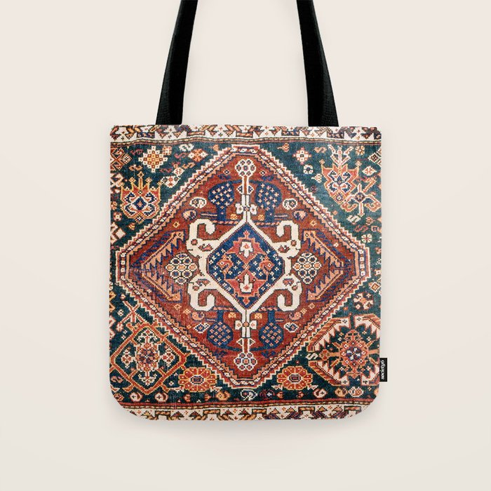 Qashqai Khorjin  Antique Fars Persian Bag Face Print Tote Bag Gallery Image 1
