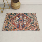 Qashqai Khorjin  Antique Fars Persian Bag Face Print Rug Gallery Image 1