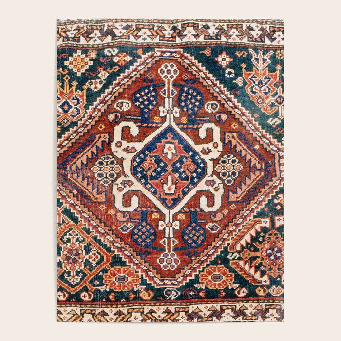 Qashqai Khorjin  Antique Fars Persian Bag Face Print Poster Gallery Image 1