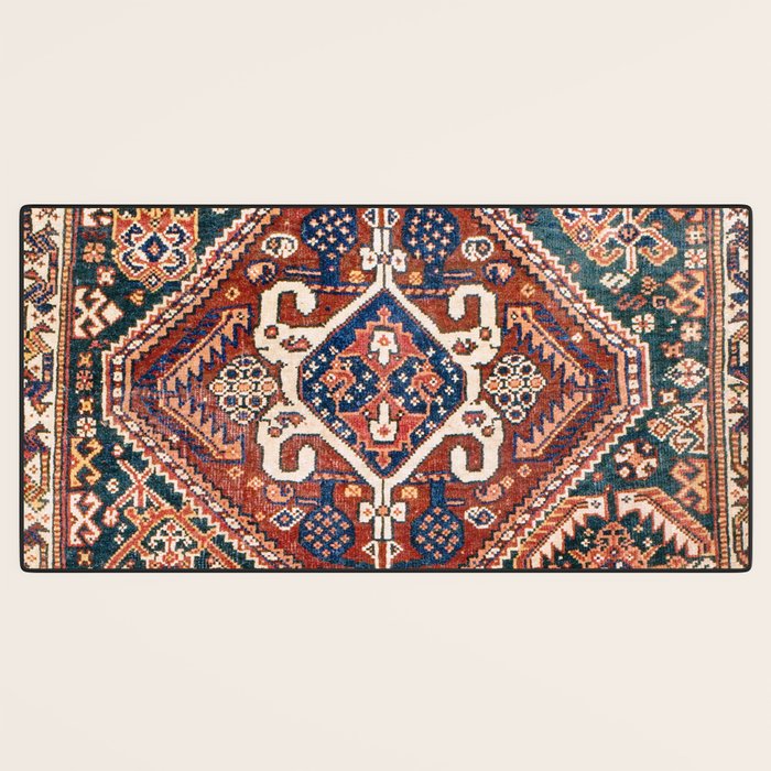 Qashqai Khorjin  Antique Fars Persian Bag Face Print Desk Mat Gallery Image 3