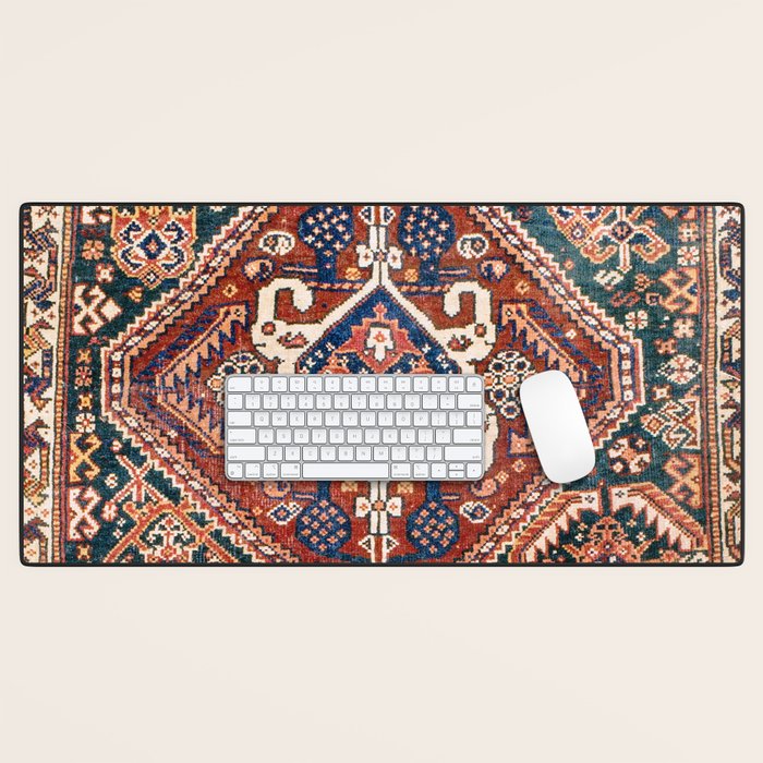 Qashqai Khorjin  Antique Fars Persian Bag Face Print Desk Mat Gallery Image 1
