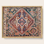 Qashqai Khorjin  Antique Fars Persian Bag Face Print Serving Tray Gallery Image 1