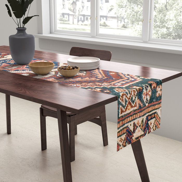 Qashqai Khorjin  Antique Fars Persian Bag Face Print Table Runner Gallery Image 2