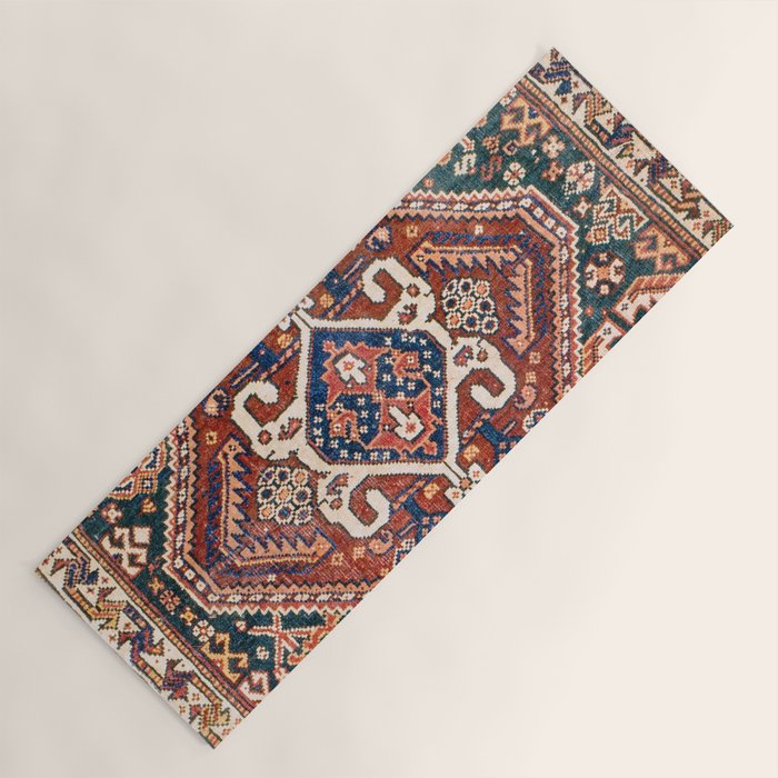 Qashqai Khorjin  Antique Fars Persian Bag Face Print Yoga Mat Gallery Image 1