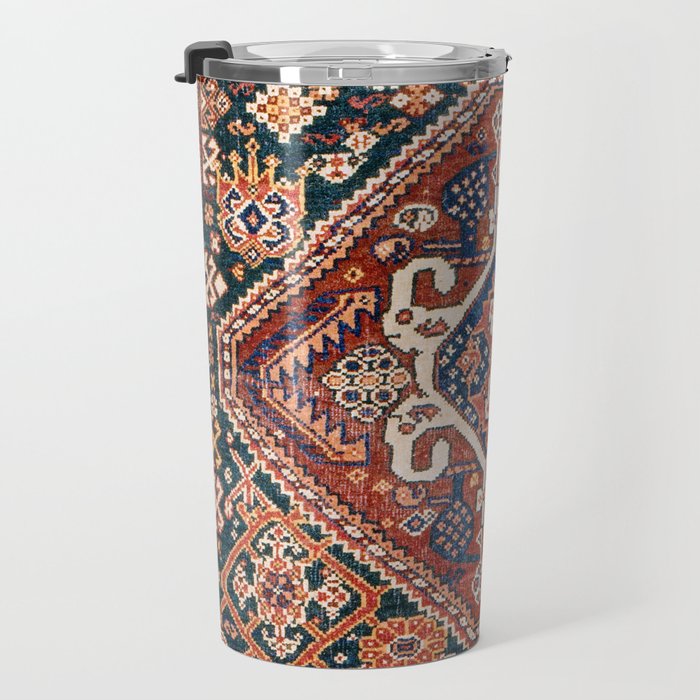 Qashqai Khorjin  Antique Fars Persian Bag Face Print Travel Mug Gallery Image 3