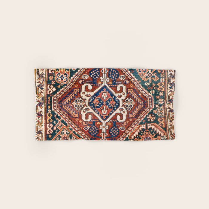 Qashqai Khorjin  Antique Fars Persian Bag Face Print Bath Towel Gallery Image 1