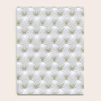 Faux White Leather Buttoned Notebook Gallery Image 4