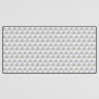 Faux White Leather Buttoned Desk Mat Gallery Image 3
