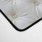 Faux White Leather Buttoned Desk Mat Gallery Image 4