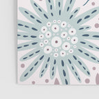 Whimsical Playful Flower Garden, Floral Prints Pink and Teal Poster Gallery Image 3
