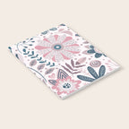 Whimsical Playful Flower Garden, Floral Prints Pink and Teal Notebook Gallery Image 2