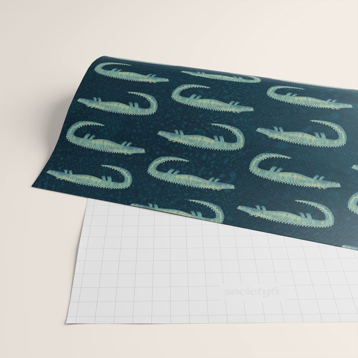 Alligator - or maybe Crocodile Wrapping Paper Gallery Image 2