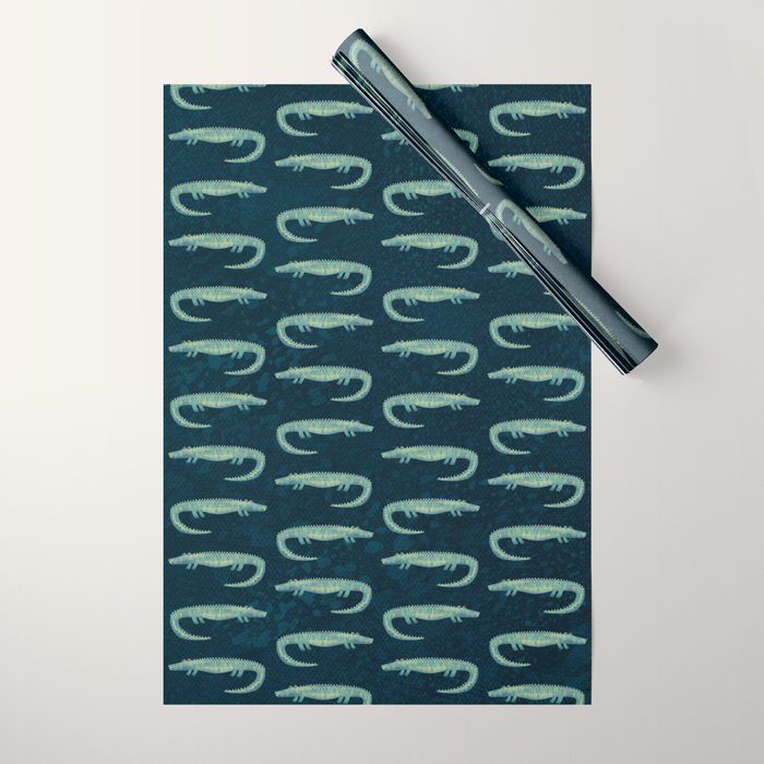 Alligator - or maybe Crocodile Wrapping Paper Gallery Image 1