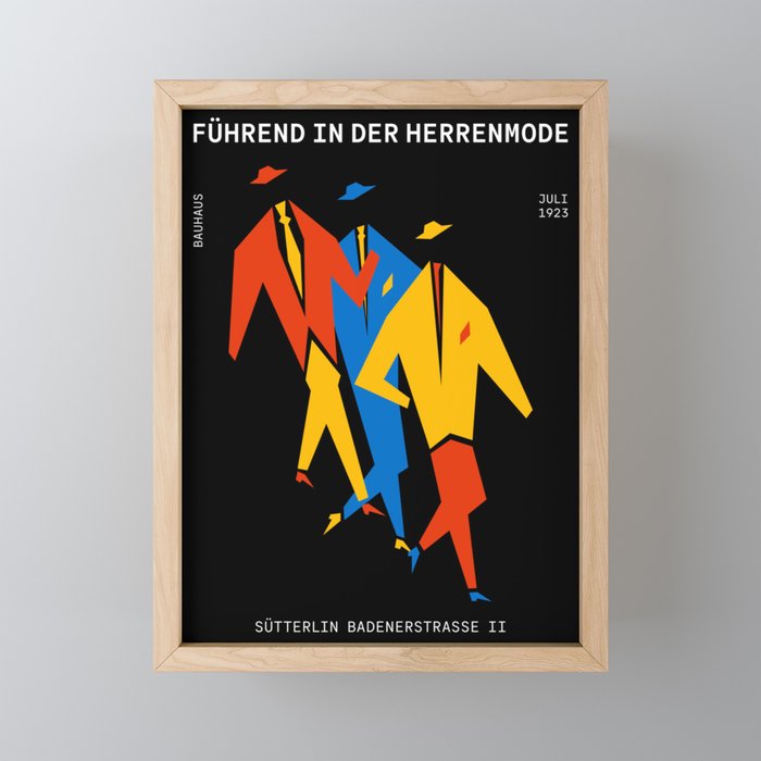 Men | Bauhaus IV: Night Black Edition Mini Art Print Gallery Image 1