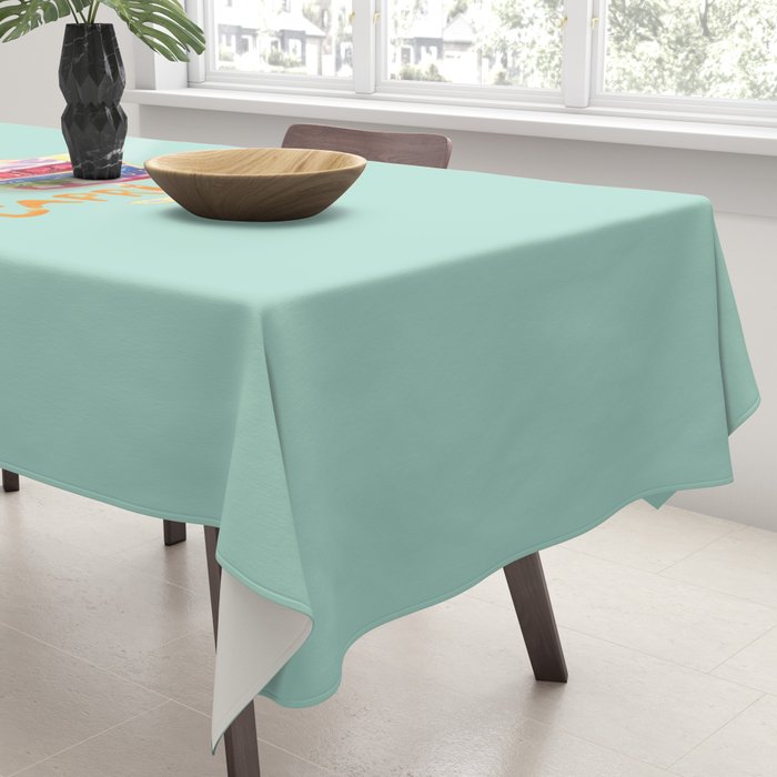 Capricorn Feelings in Pastel Green | Zodiac Series Tablecloth Gallery Image 3