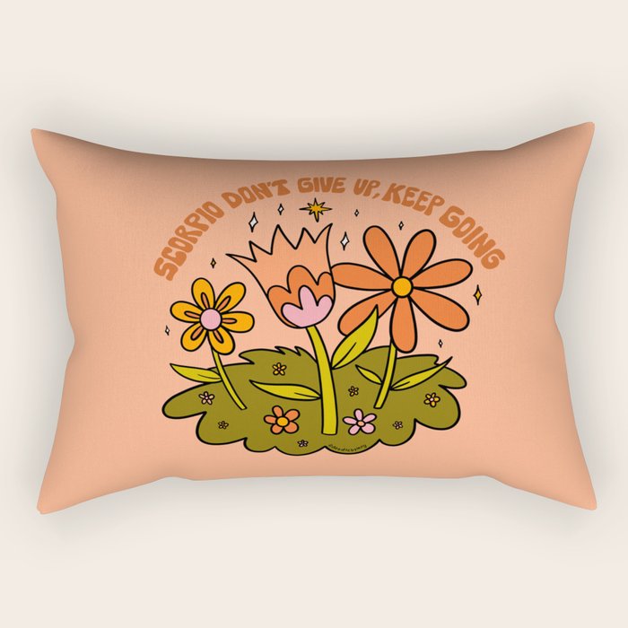 Scorpio Flower Rectangular Pillow Gallery Image 1