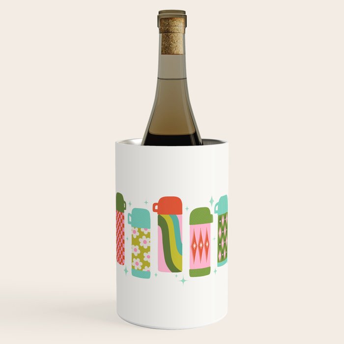 Retro Coffee Thermoses Multicolor on White Wine Chiller Gallery Image 1