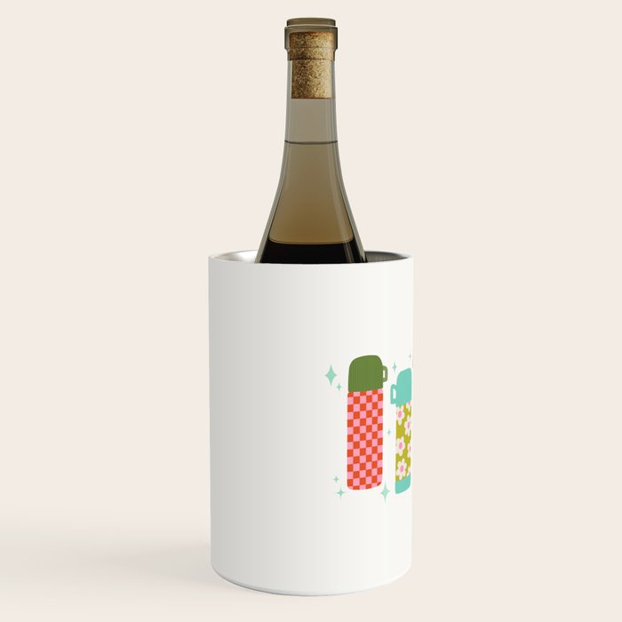Retro Coffee Thermoses Multicolor on White Wine Chiller Gallery Image 2