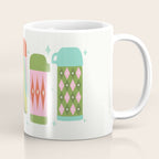 Retro Coffee Thermoses Multicolor on White Coffee Mug Gallery Image 1