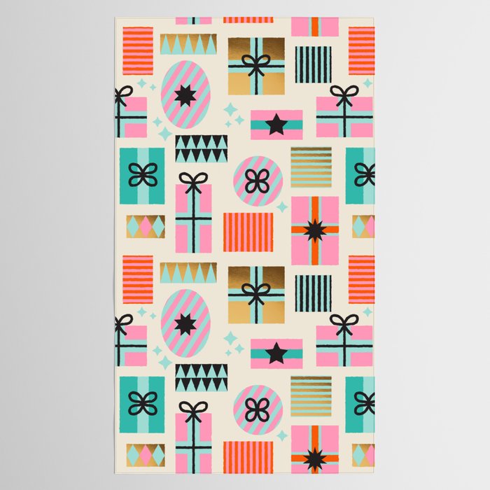 Retro Geometric Christmas gift Pattern 2 Tablecloth Gallery Image 2