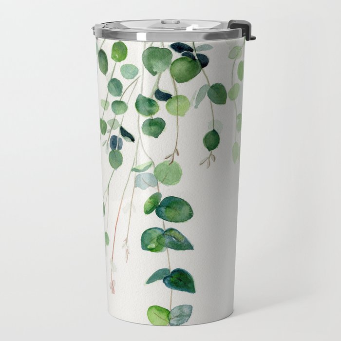 Eucalyptus Watercolor Travel Mug Gallery Image 2