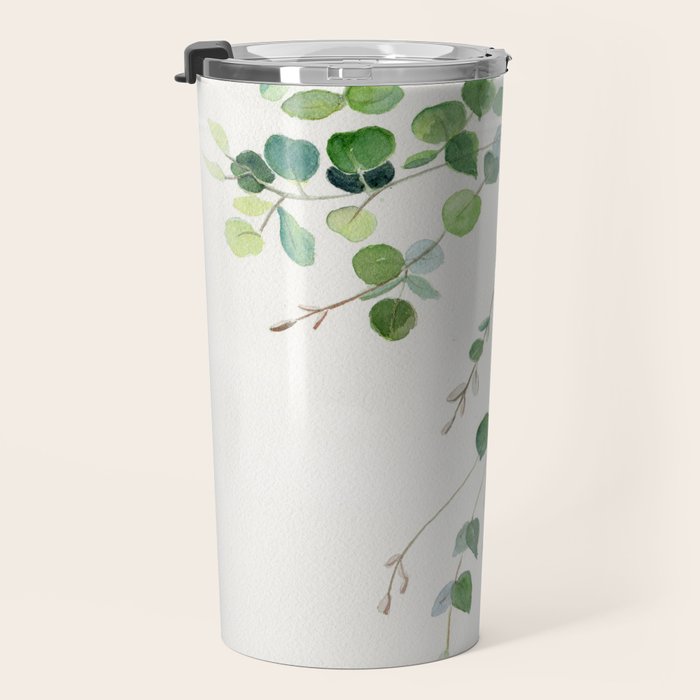 Eucalyptus Watercolor Travel Mug Gallery Image 3