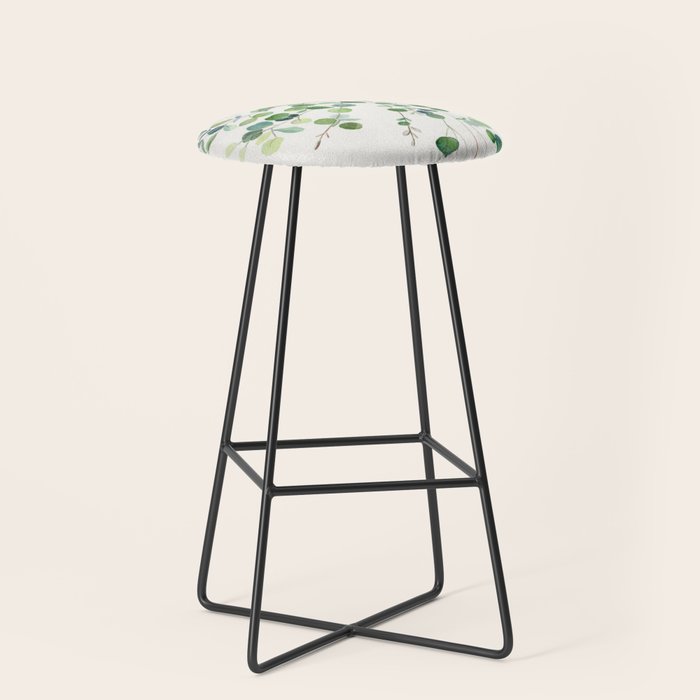 Eucalyptus Watercolor Stool Gallery Image 1