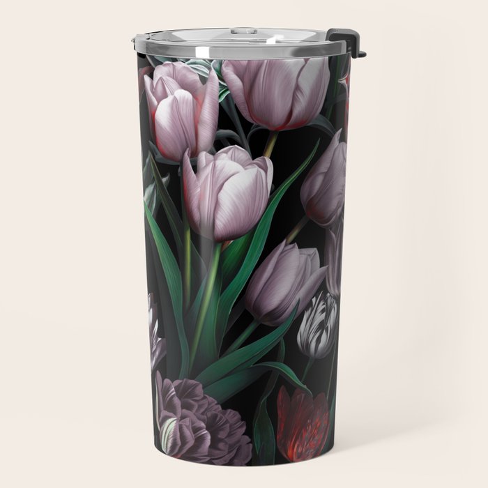 Magic Tulips Pattern VI Travel Mug Gallery Image 2