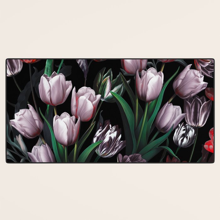 Magic Tulips Pattern VI Desk Mat Gallery Image 3