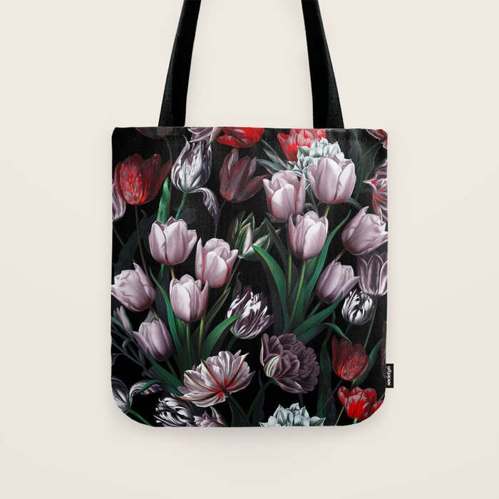 Magic Tulips Pattern VI Tote Bag Gallery Image 1