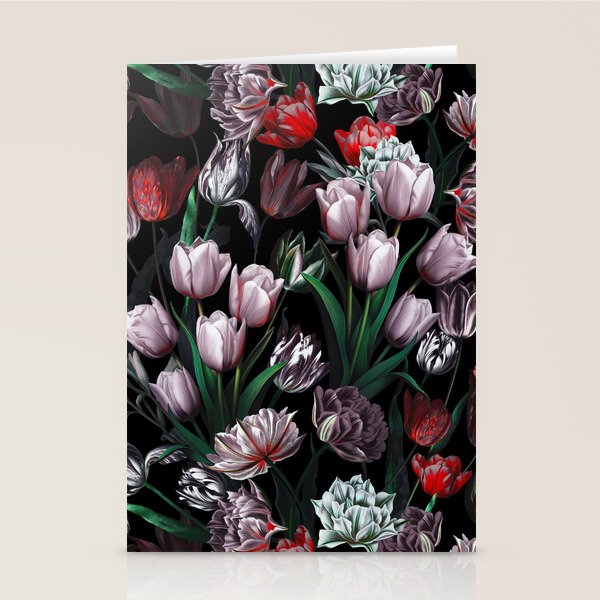 Magic Tulips Pattern VI Stationery Card Gallery Image 2