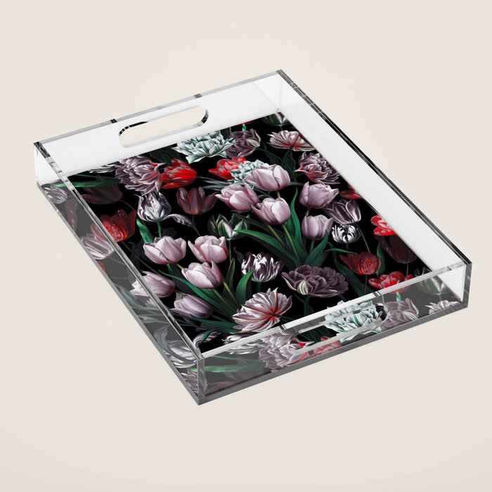 Magic Tulips Pattern VI Acrylic Tray Gallery Image 1