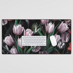 Magic Tulips Pattern VI Desk Mat Gallery Image 1