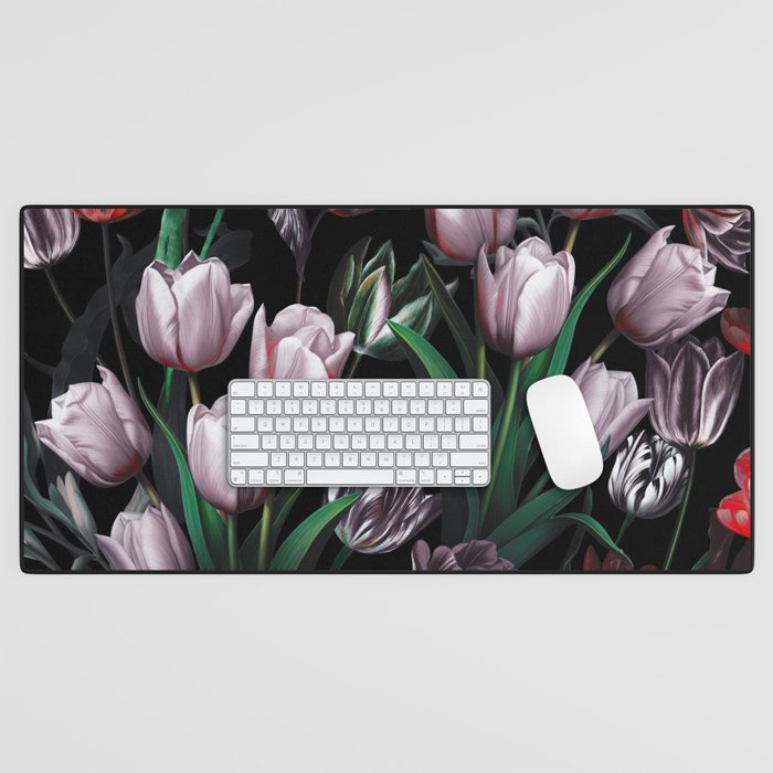 Magic Tulips Pattern VI Desk Mat Gallery Image 1