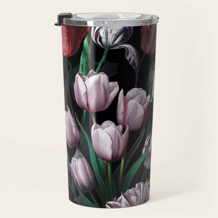 Magic Tulips Pattern VI Travel Mug Gallery Image 3