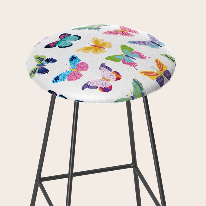 Colorful Butterflies  Stool Gallery Image 2