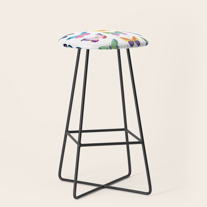 Colorful Butterflies  Stool Gallery Image 1