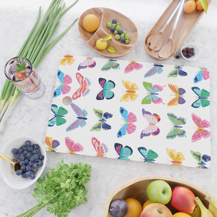 Colorful Butterflies  Cutting Board Gallery Image 2