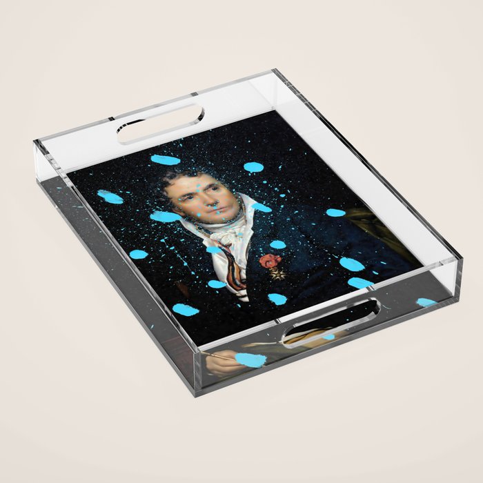 Brutalized Portrait of a Gentleman 1 Acrylic Tray Gallery Image 1