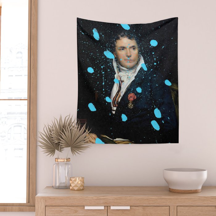 Brutalized Portrait of a Gentleman 1 Wall Tapestry Gallery Image 2