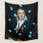 Brutalized Portrait of a Gentleman 1 Wall Tapestry Gallery Image 4