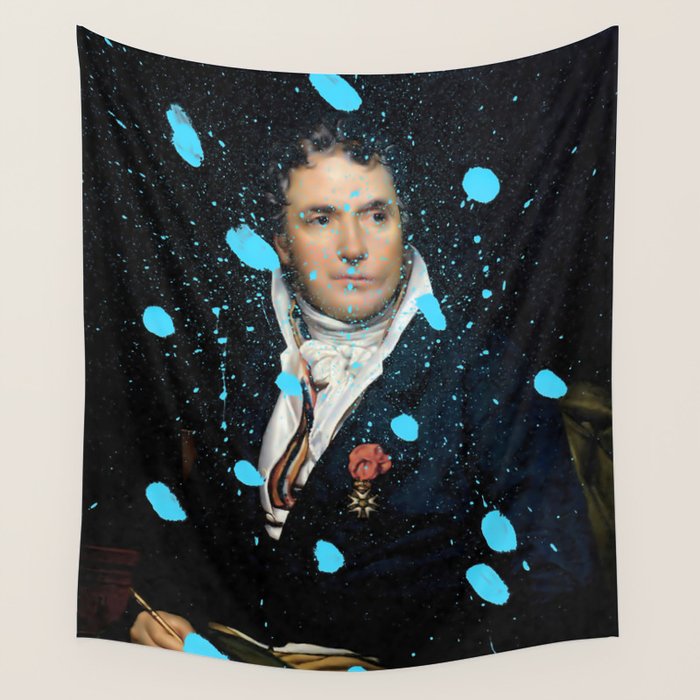 Brutalized Portrait of a Gentleman 1 Wall Tapestry Gallery Image 4