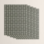 block print floral - dark olive Wrapping Paper Gallery Image 3