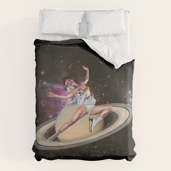 Saturn Queen // Skating in Space Duvet Cover Gallery Image 6