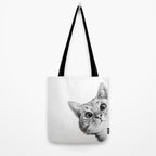 sneaky cat Tote Bag Gallery Image 2
