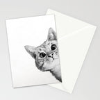 sneaky cat Stationery Card Gallery Image 2
