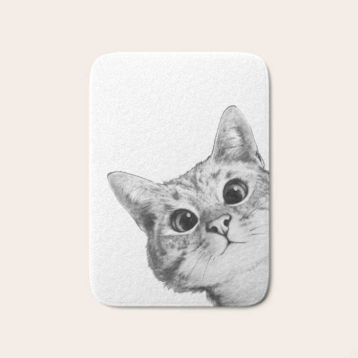 sneaky cat Bath Mat Gallery Image 1