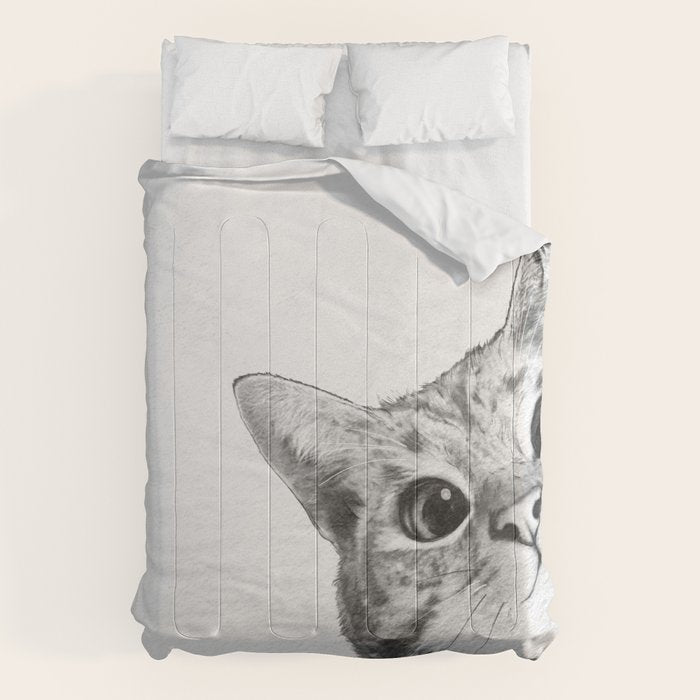 sneaky cat Comforter Gallery Image 6