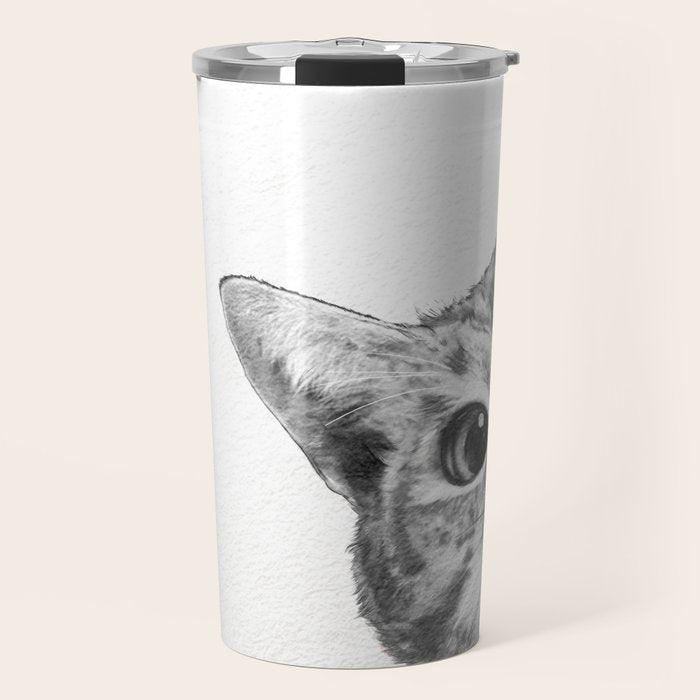 sneaky cat Travel Mug Gallery Image 1